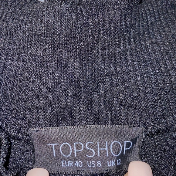 TOPSHOP Ribbed Turtle Neck Size 8 - Picture 4 of 8